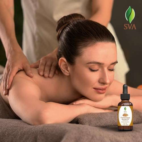 SVA Frankincense Essential Oil - 100% Natural Boswellia Carterii Oil for Aromatherapy and Skin Care - 1 Fl Oz with Dropp