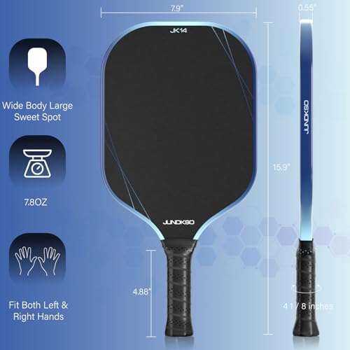 USAPA Compliant Graphite Carbon Fiber Pickleball Paddle Set Blue - Men's & Women's Outdoor Game Gift Set USAPA Complia