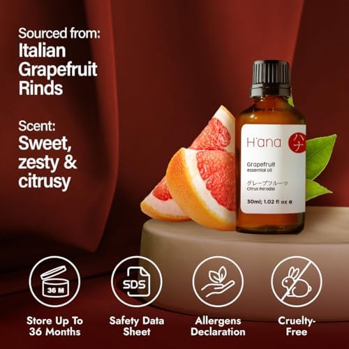 H'ana Sandalwood Essential Oil - 1.02 Fl Oz - for Hair and Skin, Aromatherapy, DIY Soap Making - ClimatePartner Certifie