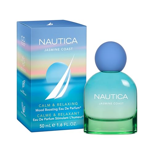 Nautica For Her Rose Island Eau De Parfum, Long Lasting & Mood-Boosting Women's Perfume, 1.6 Fl Oz Vegan Formula