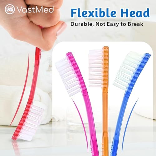 Single Use Waterless Tooth Brush 100 Pcs Individually Wrapped Pre-Pasted Toothbrushes for Hotel, Camping, and Homeless