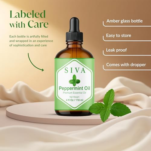 Siva Rosemary Essential Oil - 100% Natural Rosemary Oil – for Skin Care, Hair Care, Aromatherapy - 4 Fl Oz with Dropper