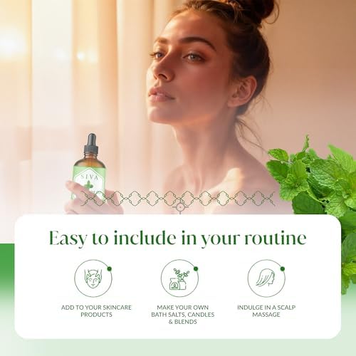 Siva Rosemary Essential Oil - 100% Natural Rosemary Oil – for Skin Care, Hair Care, Aromatherapy - 4 Fl Oz with Dropper