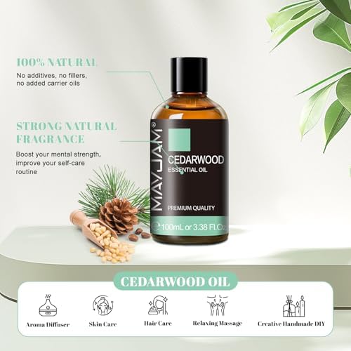 MAYJAM Indian Sandalwood Essential Oils for Skin Care and Hair Care - 100ml MAYJAM Indian Sandalwood Essential Oils fo