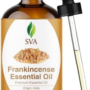 SVA Frankincense Essential Oil - 4 Fl Oz - 100% Natural Boswellia Serrata Oil for Aromatherapy, Hair Care, Skin Care
