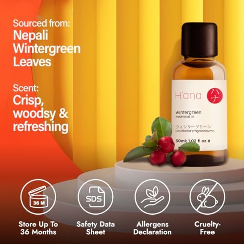 H'ana Sandalwood Essential Oil - 1.02 Fl Oz - for Hair and Skin, Aromatherapy, DIY Soap Making - ClimatePartner Certifie