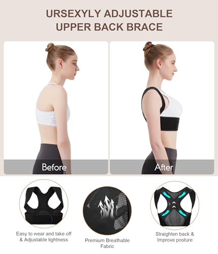URSEXYLY Posture Corrector for Women (Black, M/L) URSEXYLY Posture Corrector for Women - Breathable Back Straightener