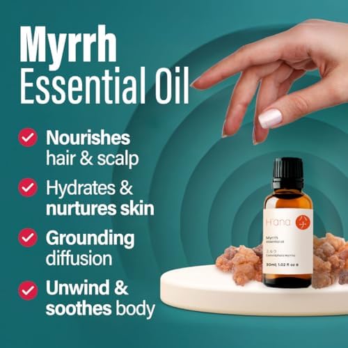 H'ana Sandalwood Essential Oil - 1.02 Fl Oz - for Hair and Skin, Aromatherapy, DIY Soap Making - ClimatePartner Certifie