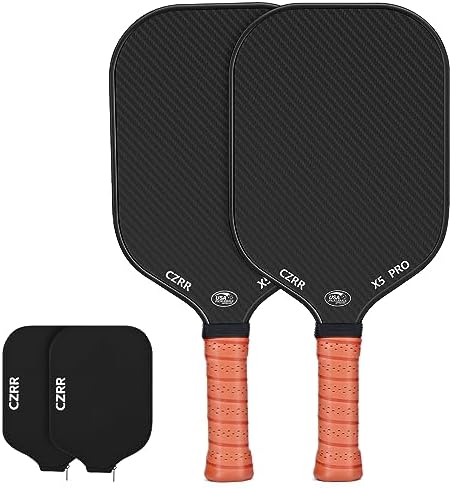 USA Pickleball Approved Pickleball Paddle, 3K Raw Carbon Fiber Surface (CFS) High Grit & Spin, Ideal for Novice and Prof