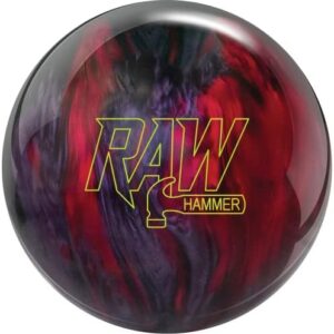 Hammer Raw Red Bowling Ball for Masters Players on Lanes | Hammer Raw Black Bowling Ball Featuring Precision Core forEN