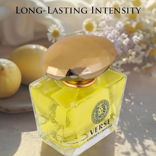Verse Golden Crystal for Women - Floral Fruity Fragrance - Elegant 100ml Bottle Verse Golden Crystal for Women - Top N