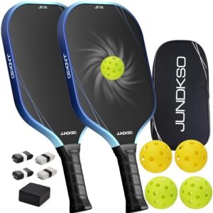 USAPA Compliant Graphite Carbon Fiber Pickleball Paddle Set Blue - Men's & Women's Outdoor Game Gift Set USAPA Complia