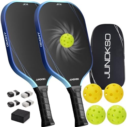 USAPA Compliant Graphite Carbon Fiber Pickleball Paddle Set Blue - Men's & Women's Outdoor Game Gift Set USAPA Complia