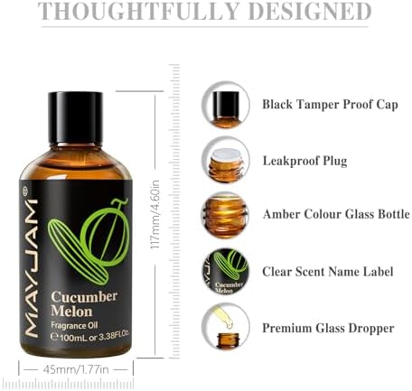 MAYJAM Sandalwood Essential Oil - Pure Fragrance Oil for Diffuser and Soap Candle Making, Ideal for Home and Office, 10