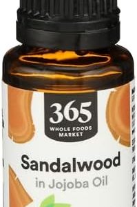 365 by Whole Foods Market Sandalwood in Jojoba Oil Essential Oil for Relaxation, 0.5 Fl Oz | 365 by Whole Foods Market
