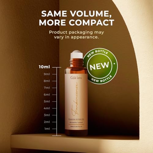 Gya Labs Frankincense & Somali Myrrh Essential Oil Roll On - Convenience - Camping Enthusiasts - Aromatherapy Relief, Cl