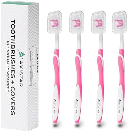 Bulk Individually Wrapped Toothbrushes Red Green Blue Pink for Travelers and Families | Long Lasting 3+ Months Disposab
