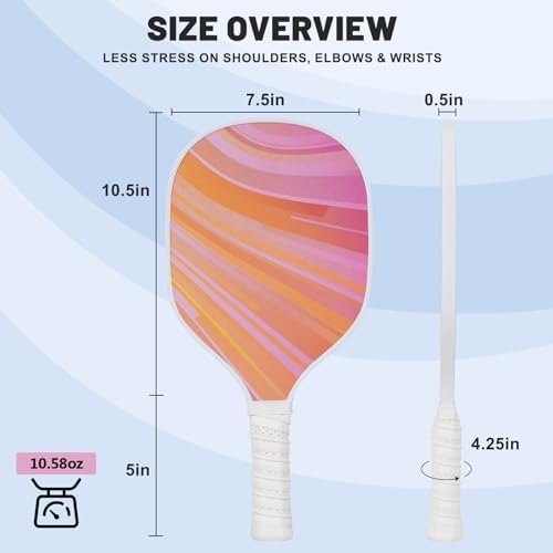 DULCE DOM USAPA Approved Fiberglass/Carbon Fiber Pickleball Paddles Set of 4 for Training | DULCE DOM 4 Indoor Outdoor