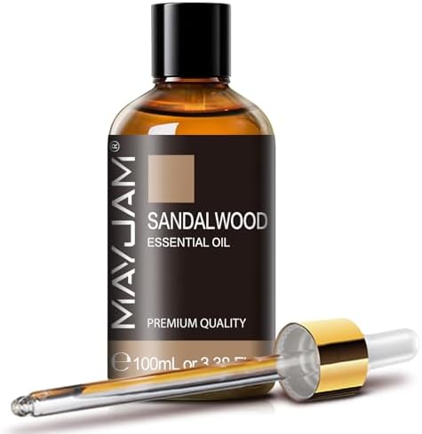 MAYJAM Sandalwood Essential Oil - Pure Fragrance Oil for Diffuser and Soap Candle Making, Ideal for Home and Office, 10