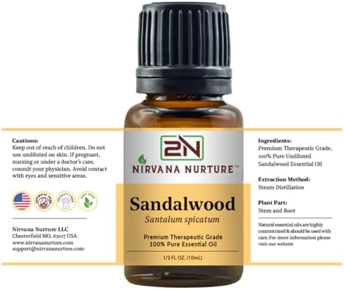 Sandalwood Essential Oil Aromatherapy Diffuser - Premium, Therapeutic Grade, for Calm and Relaxation | Sandalwood Essen