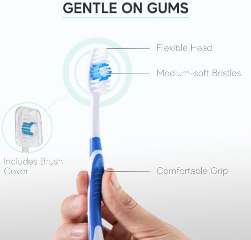 Bulk Individually Wrapped Toothbrushes Red Green Blue Pink for Travelers and Families | Long Lasting 3+ Months Disposab