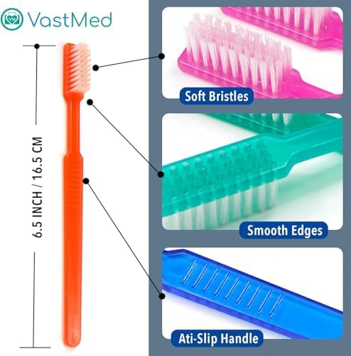 Single Use Waterless Tooth Brush 100 Pcs Individually Wrapped Pre-Pasted Toothbrushes for Hotel, Camping, and Homeless