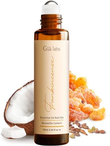 Gya Labs Frankincense & Somali Myrrh Essential Oil Roll On - Convenience - Camping Enthusiasts - Aromatherapy Relief, Cl