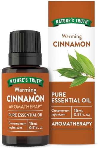 Nature's Truth Cinnamon Essential Oil for Diffuser, Aromatherapy and Massage | Pure Plant Based, Non-GMO & Gluten Free |
