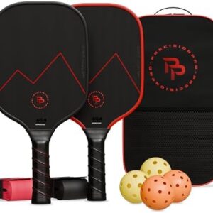 Precision Pro Premium Carbon Fiber Pickleball Paddle-14mm, USA Approved & Comfortable Pickleball Grip for Adults