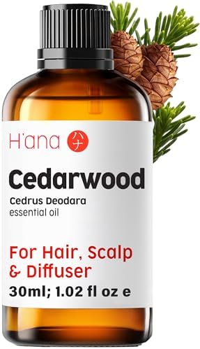 H'ana Sandalwood Essential Oil - 1.02 Fl Oz - for Hair and Skin, Aromatherapy, DIY Soap Making - ClimatePartner Certifie