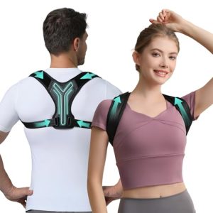 Lightweight Posture Corrector Brace for Upper Back - Women & Men | Adjustable Clavicle Brace for Posture Correction - L
