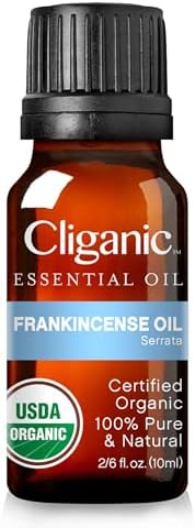 Cliganic Organic Frankincense Essential Oil - Boswellia Serrata, 100% Pure Natural Undiluted, for Stress Relief and Rela