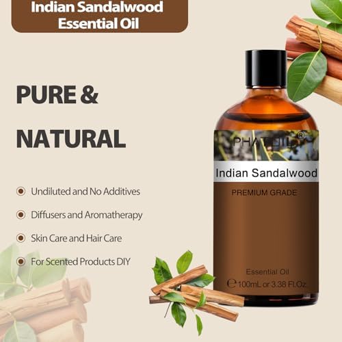 PHATOIL Australian Sandalwood Essential Oil |38Fl Oz for Hair Care and Body Skin Care | PHATOIL Australian Sandalwood E