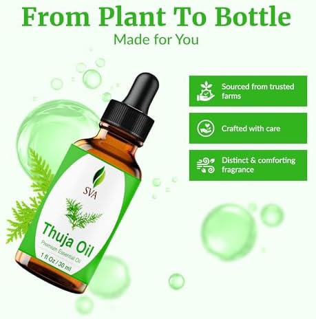 SVA Frankincense Essential Oil - 100% Natural Boswellia Carterii Oil for Aromatherapy and Skin Care - 1 Fl Oz with Dropp