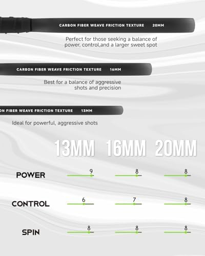 Warping Point Ascent Carbon Fiber Pickleball Racket for Swing Speed and Maneuverability | Aero Throat Carbon Fiber Pick