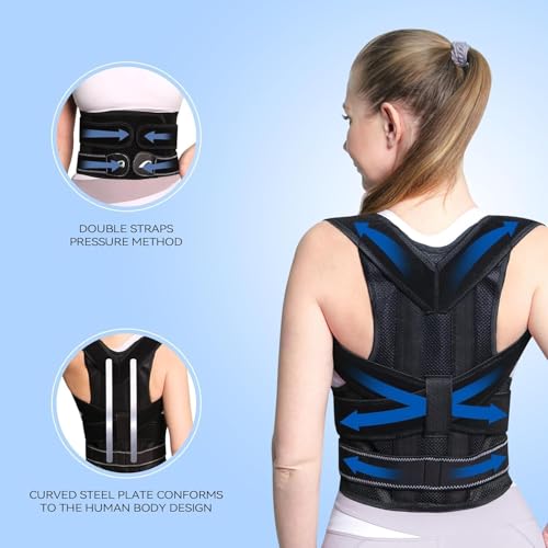 Women's and Men's Posture Corrector Back Brace for Scoliosis/Hunchback/Hump/Thoracic/Spine Support - Full Back Pain Rel