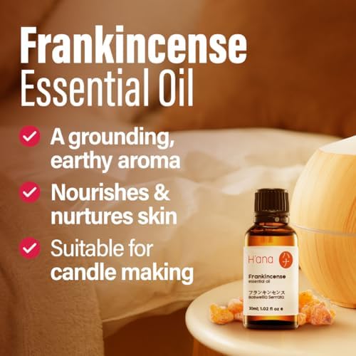 H'ana Sandalwood Essential Oil - 1.02 Fl Oz - for Hair and Skin, Aromatherapy, DIY Soap Making - ClimatePartner Certifie