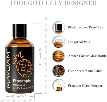 MAYJAM Sandalwood Essential Oil - Pure Fragrance Oil for Diffuser and Soap Candle Making, Ideal for Home and Office, 10