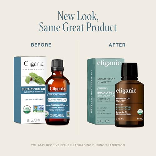 Cliganic Organic Frankincense Essential Oil - Boswellia Serrata, 100% Pure Natural Undiluted, for Stress Relief and Rela