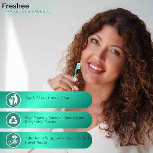 Freshee Paste 5 in 1 Disposable Mini Toothbrush Travel Set