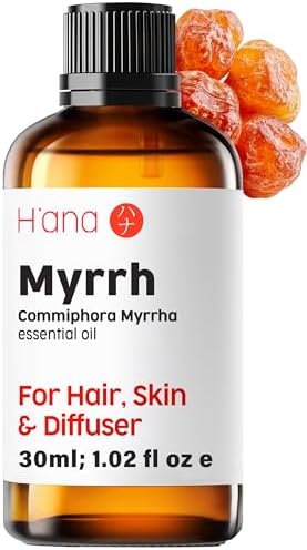 H'ana Sandalwood Essential Oil - 1.02 Fl Oz - for Hair and Skin, Aromatherapy, DIY Soap Making - ClimatePartner Certifie