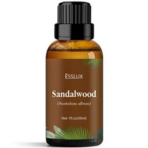 ESSLUX Sandalwood Essential Oil for Aromatherapy, Massage, Candle Making - 30 ml | ESSLUX Sandalwood Essential Oil for