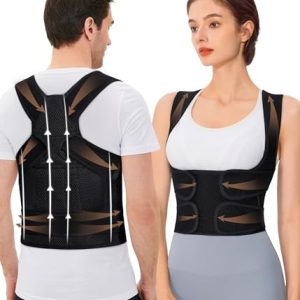 URSEXYLY Back Brace Posture Corrector for Adults, Breathable Shoulder Brace, Upper and Lower Back Pain Relief, Adjustabl