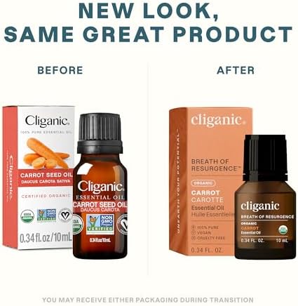 Cliganic Organic Frankincense Essential Oil - Boswellia Serrata, 100% Pure Natural Undiluted, for Stress Relief and Rela