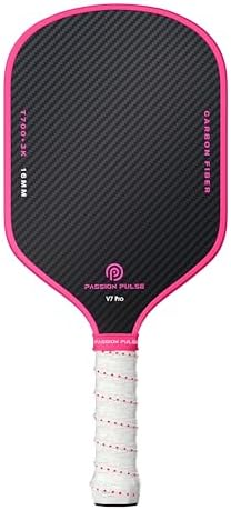 V7 Pro Pickleball Paddle - 3K Raw Carbon Fiber, 16mm Polypropylene Core, 3D PulseGrip Handle, Ideal for All Skill Levels
