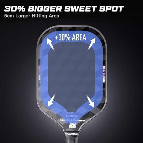 T700 Raw Carbon Fiber Pickleball Paddle for Ultimate Spin & Consistency USAPA ApprovedPremium Pickle Ball Racket with 16