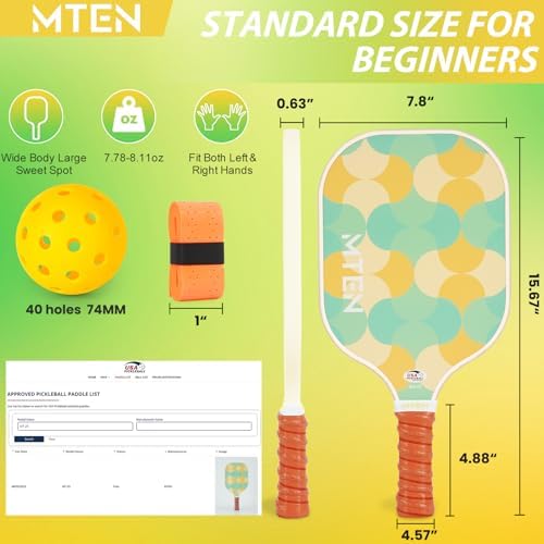 USAPA Approved Fiberglass Surface Pickleball Set for Men and Women Global Recycled Standard
