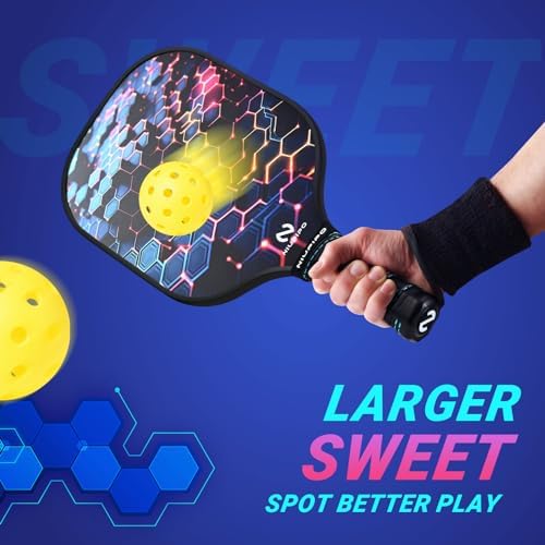 USAPA Approved Lightweight Pickleball Rackets for Casual Players | Durable Fiberglass Surface Picks with Polypropylene