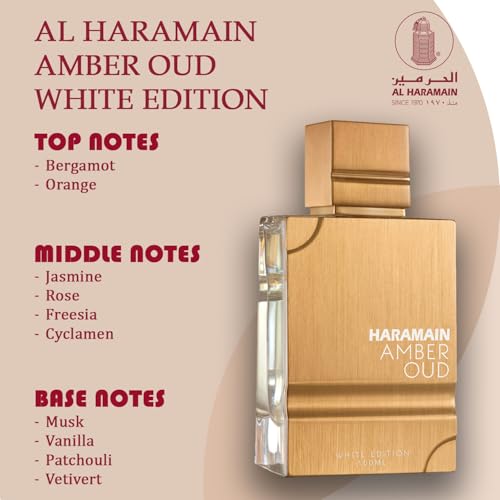 Al Haramain Amber Oud Gold Edition Eau De Parfum Spray - Long-Lasting Amber Cologne for Women & Men Al Haramain Amber Ou