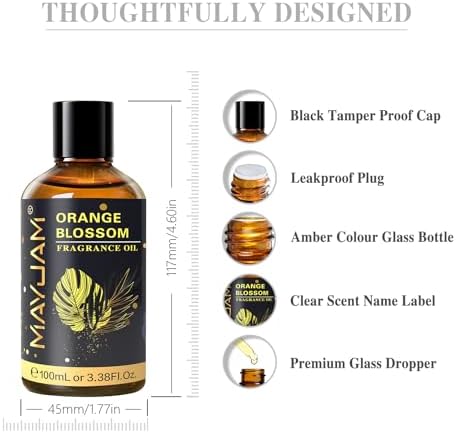 MAYJAM Sandalwood Essential Oil - Pure Fragrance Oil for Diffuser and Soap Candle Making, Ideal for Home and Office, 10